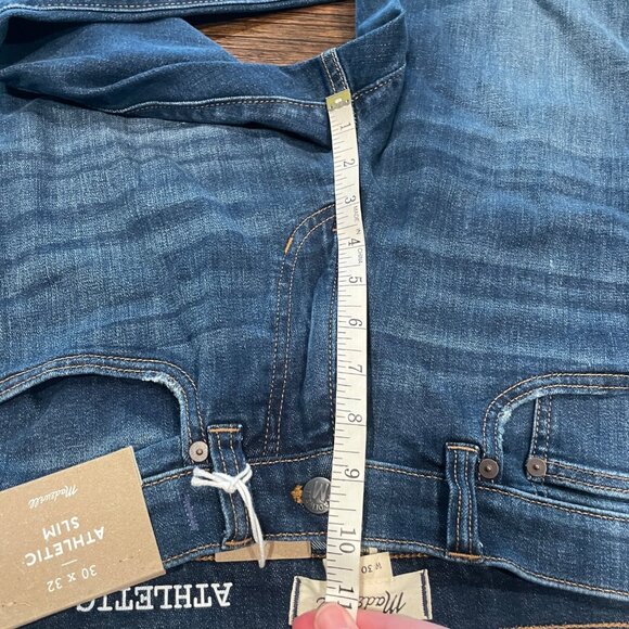 NWT Madewell Men's Sz 30x32 Athletic Slim Jean Leeward Wash CoolMax MA242 - Picture 15 of 16